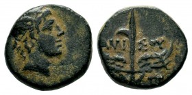 PONTOS. Amisos. Ae (85-65 BC).
Condition: Very Fine

Weight: 3,15 gr
Diameter: 14,40 mm