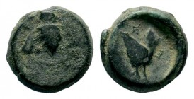 IONIA. Ephesos. Ae (Circa 390-300 BC). RARE!
Condition: Very Fine

Weight: 0,79 gr
Diameter: 8,80 mm