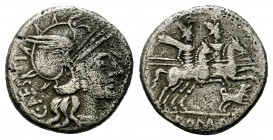 Anonymous 211 BC. Rome Denarius AR
Condition: Very Fine

Weight: 3,67 gr
Diameter: 18,30 mm