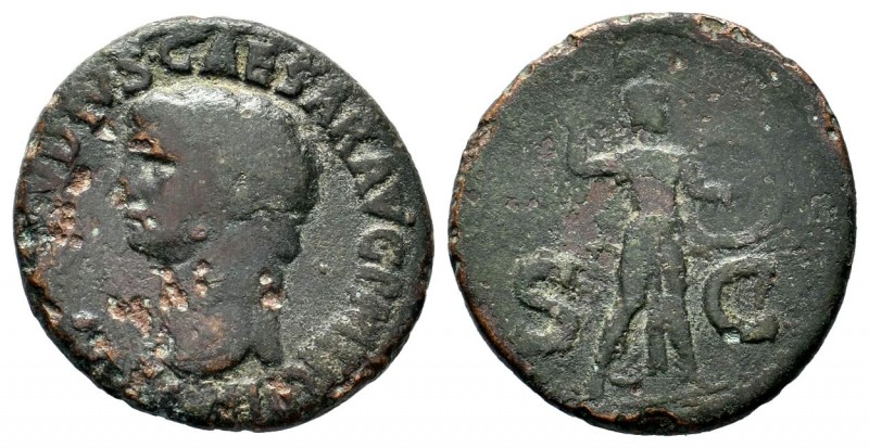 Claudius I Æ As. Rome, AD 41-50. 
Condition: Very Fine

Weight: 11,16 gr
Diamete...