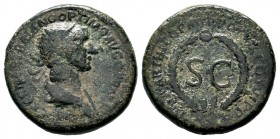 Traianus (98-117 AD). AE
Condition: Very Fine

Weight: 8,57 gr
Diameter: 23,90 mm