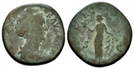 Diva Faustina I. AE Sestertius, 
Condition: Very Fine

Weight: 23,64 gr
Diameter: 30,15 mm
