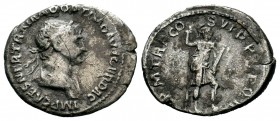 Trajan (AD 98-117). AR denarius 
Condition: Very Fine

Weight: 3,32 gr
Diameter: 10,30 mm