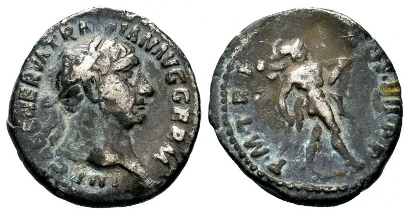 Trajan (AD 98-117). AR denarius 
Condition: Very Fine

Weight: 3,21 gr
Diameter:...