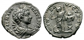 Geta, as Caesar, 198-209. Denarius
Condition: Very Fine

Weight: 3,35 gr
Diameter: 17,60 mm