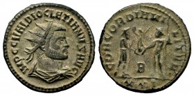 Diocletianus (284-305 AD). AE silvered Antoninianus
Condition: Very Fine

Weight: 3,84 gr
Diameter: 21,40 mm