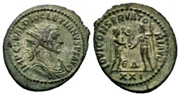 Diocletianus (284-305 AD). AE silvered Antoninianus
Condition: Very Fine

Weight: 3,97 gr
Diameter: 22,85 mm