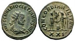 Diocletianus (284-305 AD). AE silvered Antoninianus
Condition: Very Fine

Weight: 4,46 gr
Diameter: 23,70 mm