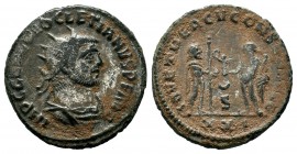 Diocletianus (284-305 AD). AE silvered Antoninianus
Condition: Very Fine

Weight: 3,44 gr
Diameter: 21,60 mm
