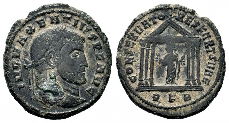 Maxentius (306-312 AD). Silvered AE Nummus
Condition: Very Fine

Weight: 5,96 gr...