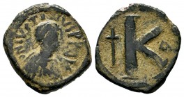 Justinianus I (527-565 AD). AE Follis
Condition: Very Fine

Weight: 7,64 gr
Diameter: 25,91mm