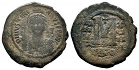 Justinianus I (527-565 AD). AE Follis
Condition: Very Fine

Weight: 19,98gr
Diameter: 36,14mm