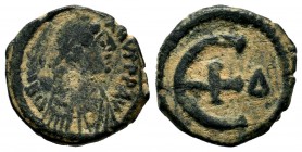 Justinianus I (527-565 AD). AE Nummi
Condition: Very Fine

Weight: 2,20gr
Diameter: 15,66mm