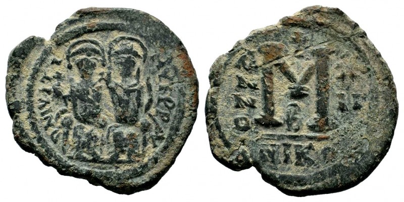 Justin II , with Sophia (565-578 AD). AE Follis
Condition: Very Fine

Weight: 12...