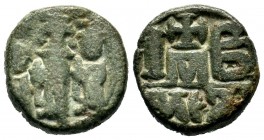 Heraclius Constantine and Heraclonas. 638-641. AE
Condition: Very Fine

Weight: 8,34 gr
Diameter: 18,30 mm