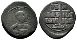 BYZANTINE. Anonymous Bust of Christ, 1028-1034. Æ Follis
Condition: Very Fine

Weight: 7,97gr
Diameter: 26,40 mm