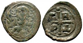 BYZANTINE. Anonymous Bust of Christ, 1028-1034. Æ Follis
Condition: Very Fine

Weight: 10,02 gr
Diameter: 31,33 mm