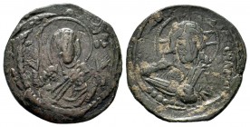 BYZANTINE. Anonymous Bust of Christ, 1028-1034. Æ Follis
Condition: Very Fine

Weight: 6,01 gr
Diameter: 27,95 mm