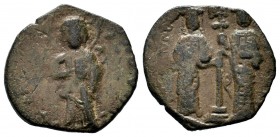 BYZANTINE. Anonymous Bust of Christ, 1028-1034. Æ Follis
Condition: Very Fine

Weight: 5,40 gr
Diameter: 24,80 mm