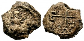 BYZANTINE LEAD SEALS. Unidentified (8th-13th centuries).
Condition: Very Fine

Weight: 9,25 gr
Diameter: 19,64 mm