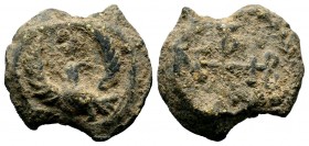 BYZANTINE LEAD SEALS. Unidentified (8th-13th centuries).
Condition: Very Fine

Weight: 90,72 gr
Diameter: 20,85 mm