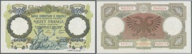 Albania / Albanien. 20 Franga ND(1939) P. 7, never folded, light handling in paper but no holes or tears, rarely seen in nice condition like this: XF+...