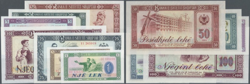 Albania / Albanien. Set of 7 banknotes containing 1, 3, 5, 10, 25, 50 and 100 Le...