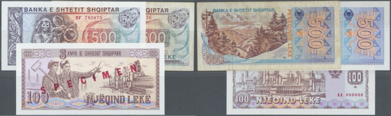 Albania / Albanien. Set of 3 banknotes containing 2x 500 Leke P. 48a 1991 and 48...