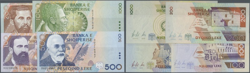 Albania / Albanien. Set of 4 notes containing 100, 200, 500 and 1000 Leke 1996 P...