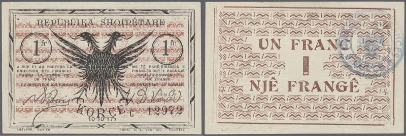 Albania / Albanien. 1 Frac 1917 P. S146b, never folded, crisp original, only a l...