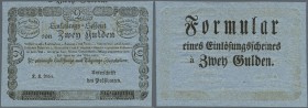 Austria / Österreich. 2 Gulden 1811 P. A45b FORMULAR, one vertical crease, no holes or tears, condition: XF.