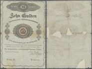 Austria / Österreich. 10 Gulden 1825 P. A62a, several taped areas on back to fix some minor holes and tears in the note, no parts missing, borders a b...