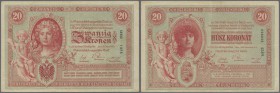 Austria / Österreich. 20 Kronen 1900, P.5, highly rare note in great original shape, still crisp paper and bright colors. Some folds and creases, smal...
