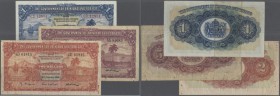 Trinidad & Tobago. Set of 3 different notes containing 1 Dollar 1939 P. 5 (VF), 2 Dollars 1939 P. 6 (F+) and 5 Dollars 1939 P. 7 (F), nice set. (3 pcs...
