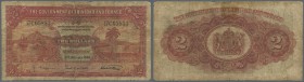 Trinidad & Tobago. 2 Dollars 1939 P. 6b, strong used with many folds, creases and stain in paper, condition: VG+.
