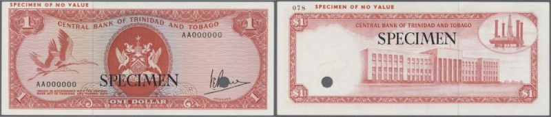 Trinidad & Tobago. 1 Dollar 1977 Specimen P. 30as with black ”Specimen” overprin...