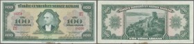 Turkey / Türkei. 100 Lira ND(1947) P. 149, center fold, light handling in paper and a stain at lower border center, no holes or tears, crisp original ...