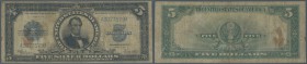 United States of America. Rare banknote 5 Dollars 1923 P. 343, Fr#282, seldom seen type, this one is PMG graded in condition: PMG 12 FINE NET.