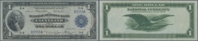 United States of America. 1 Dollar 1918 National Currency Cleveland P. 371D, Fr#718. This note is in very exceptional, high value, and never seen befo...