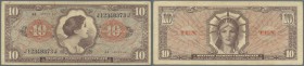 United States of America. Bundle of 100 banknotes 10 Dollars Military Payment Certificate Series 641. All notes are in used F to F- condition, not con...