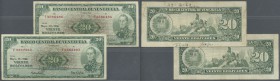 Venezuela. Pair of 20 Bolivares 10.05.1966, P.43e, both in used condition with folds and creases, one with graffiti on back. Condition: F (2 Banknotes...