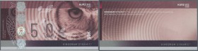 Testbanknoten. Test Note Leonhard Kurz portrait ”Owl 50 K” offset printed, dated 2011, featuring the Kinegram Dynamic which is shown in the holographi...