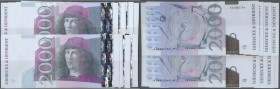 Testbanknoten. Set of 20 test notes GIESECKE & DEVRIENT ”Boticelli 2000” Specimen, intaglio printed with many security features and large holographic ...