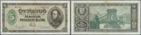 Hungary / Ungarn. Magyar Nemzeti Bank, 5 Pengö 1926, P.89a, nice looking note with several folds, unfortunately pressed. Condition: F-