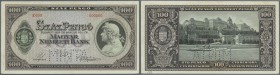 Hungary / Ungarn. Magyar Nemzeti Bank, 100 Pengö 1926 MINTA (Specimen), P.93s, vertical fold at center, some minor stains. Rare! Condition: VF+