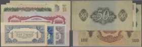 Hungary / Ungarn. A Vöröshadsereg Parancsnoksaga, set with 8 Banknotes 1-1000 Pengö 1944, P.M2-M9 in different conditions from well worn and repaired ...