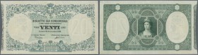 Italy / Italien. 20 Lire 1881 P. 14, series 1, serial number 0007, highly rare note in very crisp condition with clean paper and bright colors, some l...