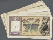 Albania / Albanien. Set of 18 banknotes 100 Franga Ari ND(1926) P. 8 (from G-VG to F-.), nice set. (18 pcs)