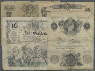 Austria / Österreich. very nice set with 4 contemporary forgeries of 2, 5 and 2 x 10 Gulden 1840's to 1860's like P.A71, A75, A82 and A89. All in well...