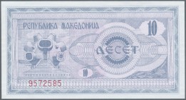 Macedonia / Mazedonien. 1992, Pick 1, quantity lot with 173 Banknotes in good to mixed quality, sorted and classified by Pick catalogue numbers, pleas...